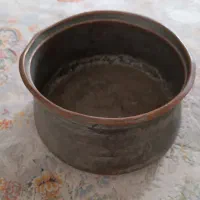 قابلمه و سینی مسی قدیمی