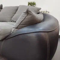 مبل راحتی چرم قهوه ای ۸نفره|مبلمان خانگی و میز عسلی|گلستان (تهران), |دیوار