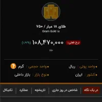 طلا ۱۸ عیار ۷۰ گرم بدون نگین یا چیز دیگه خالص طلا