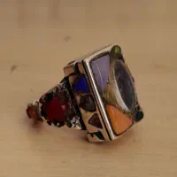 انگشتر دست ساز کلکسیونی خاص طرح جعبه