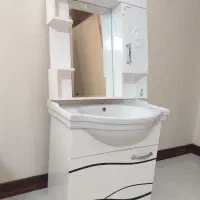 روشویی کابینتی با آینه باکس پی وی سی