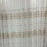 2 عدد پرده ی پانج همراه با میله پرده در حد نو