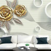 کاغذ دیواری پوستر سه بعدی کناف سقف کاذب کابینت