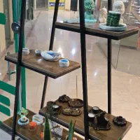 استند / ویترین دکوری چوب فلز