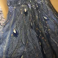 لباس مجلسی طرح طاووس سنگ دوزی شده