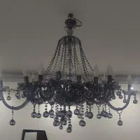 لوستر کریستالی رنگ دودی|لوستر و چراغ آویز|تهران, کوهک|دیوار