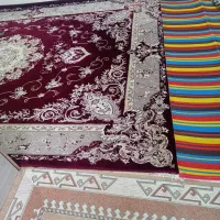 فرش 9 متری ابریشم رنگ زرشکی|فرش|بومهن, |دیوار