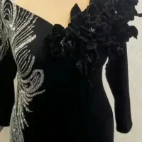 گلهای پارچه ای برای دیزاین لباس مجلسی|لباس|میاندوآب, |دیوار