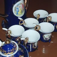 سرویس قهوه خوری سرمه ای اصل قدیمی