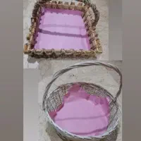 دو عدد سبد چوبی شیک و بزرگ