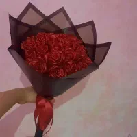 دسته گل روبانی