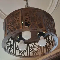 ۳ عدد لوستر چوبی سنتی فروشی
