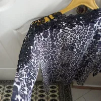 بلوز پلنگی سورمه ای