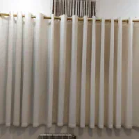 پرده حریر ساده رنگ سفید