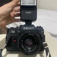 دوربین عکاسی Zenit 122 + لنز Helios + فلاشNational|دوربین عکاسی و فیلم‌برداری|تهران, ائمه اطهار|دیوار