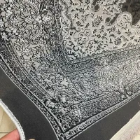 فرش ماشینی کاشان ترنج مشکی نقرهای۱/۵و۴و۶و۹و۱۲متری|فرش|تهران, بازار|دیوار