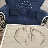 حراج مبل 7 نفره نیمه استیل در حد نو