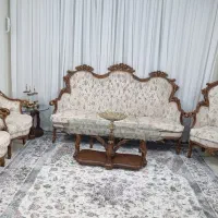 مبل ۹ نفره ب همراه میز ناهار خوری چوب راش|مبلمان خانگی و میز عسلی|اسلامشهر, شهرک مهدیه|دیوار