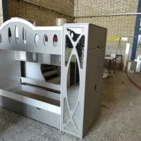 تخت دوطبقه چـوبـین|تخت و سرویس خواب|برخوار, |دیوار