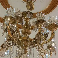 ۲عدد   لوستر برنجی بسیار سنگین وزن و زیبا