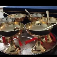 بستنی خوری سینی مسی جام شیشه ای پارچ آنتیک|صنایع دستی و سایر لوازم تزئینی|تهران, وردآورد|دیوار