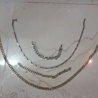 ست گردنبند و دستبند طلا و نقره
