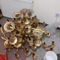 خرید.فروش  لوستر برنجی و آبکاری به قیمت روز