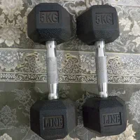 دمبل و دستکش بوکس