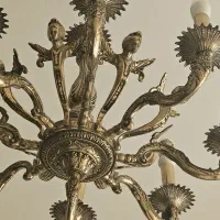 لوستر ۸ شاخه برنجی|لوستر و چراغ آویز|مشهد, سرافرازان|دیوار