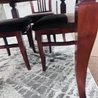 میز غذا خوری چوبی چهار نفره با صندلی|میز و صندلی غذاخوری|لنجان, |دیوار