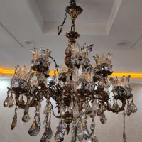لوستر برنجی۶شاخه ۱۲شعله|لوستر و چراغ آویز|پاکدشت, خاتون آباد|دیوار