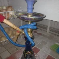 قلیان چوبی و برنجی