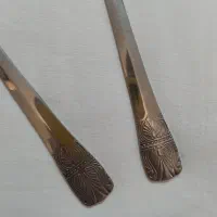 یک جفت ملاقه استیل اصل ژاپنی سیاهقلم طرح تاج