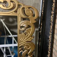 دو عدد قاب آینه بزرگ  طلایی