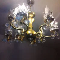 لوستر برنجی ۸ شعله