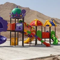تجهیزات وسایل بازی تاب سرسره کد۴پلی اتیلن پارکی