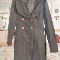 بارونی مشکی دخترانه کلاه دار جنس عالی