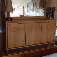 ست بی‌نظیر آینه کنسول و میز تلویزیون وکیوم و چوب