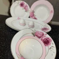 سرویس چینی زرین ۱۲ نفره مدل فلاور