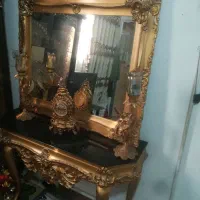 کنسول و آینه و شمعدون به همراه انگور رومیزی|بوفه، ویترین، کنسول|شهریار, شهریار|دیوار