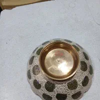 ظرف برنزی طرح طاووس