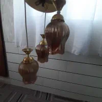 لوستر ۳ تایی زیبا شیشه ای