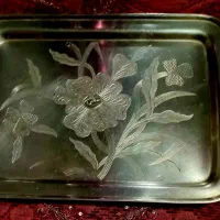 سینی مس قدیمی مهر دار زیبا مناسب هدیه روز مادر|کلکسیون اشیاء عتیقه|تهران, امیرآباد|دیوار