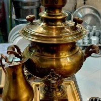 سماور برنج آنتیک نو مهر دار