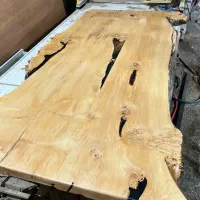 میز چوب و رزین لوکس ۱۰ نفره برای پذیرایی خاص|میز و صندلی غذاخوری|شوش, |دیوار