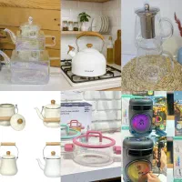 کتری قوری پیرکس قابلمه پیرکس کتری لعابی کتری سوتی