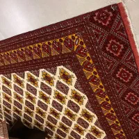 فرش ترکمن چله ابریشم (ریشه ابریشم )|فرش|گرگان, |دیوار