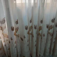 پرده کرم قهوه‌ای زیبا|پرده، رانر، رومیزی|کرج, اسلام‌آباد|دیوار