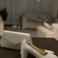 کیف وکفش  اکلیلی عروس سایز۳۹