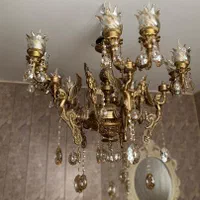 لوستر تمام برنز طرح فرشته ۵ شاخه دوبل|لوستر و چراغ آویز|اندیشه, اندیشه فاز ۱|دیوار